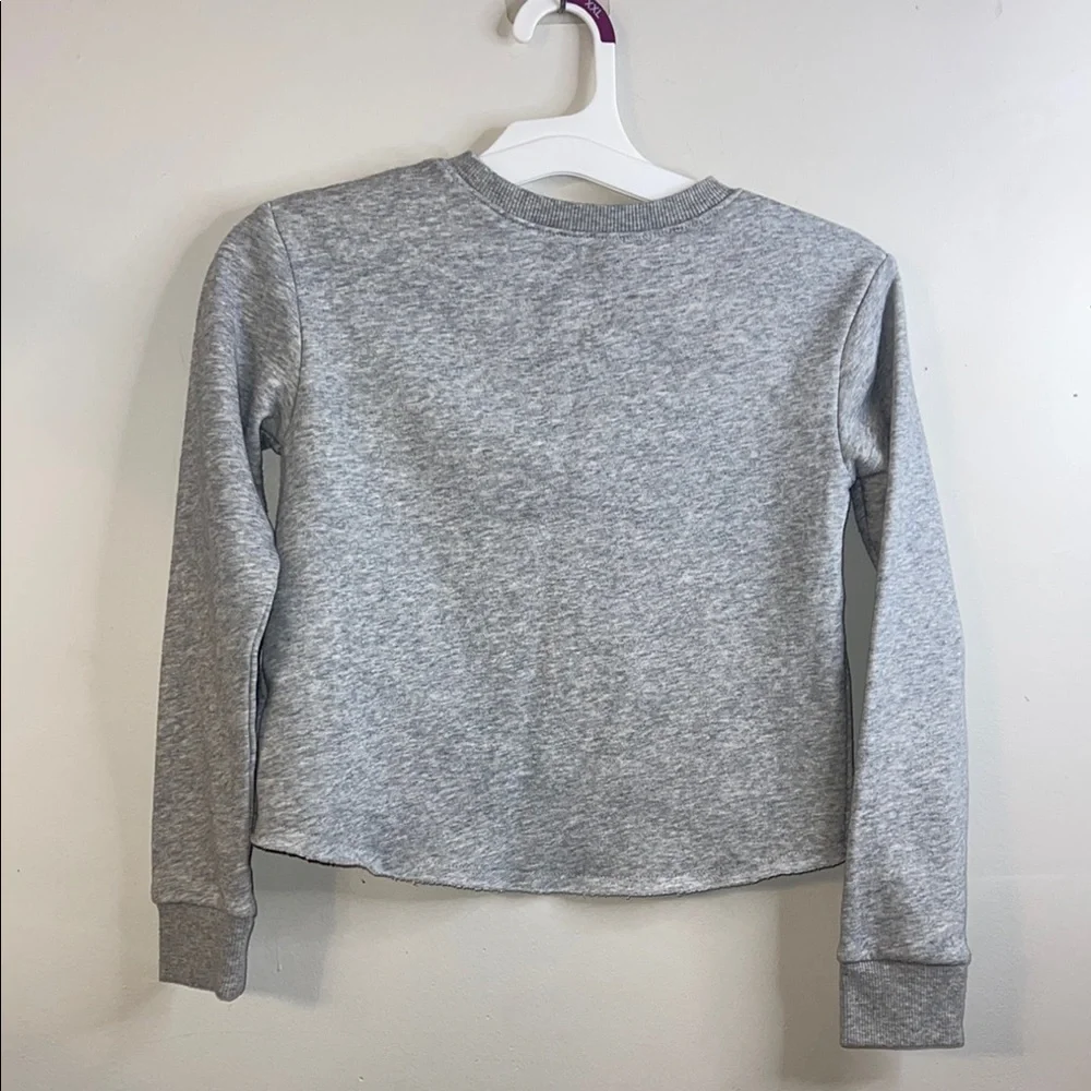 Justice GIRLS Gray Long Sleeve Sweatshirt Size 6/7 EUC #7
